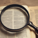 bible and magnifying glass