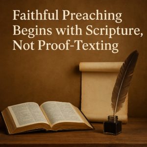 Read more about the article “Faithful Preaching Begins with Scripture, Not Proof-Texting”